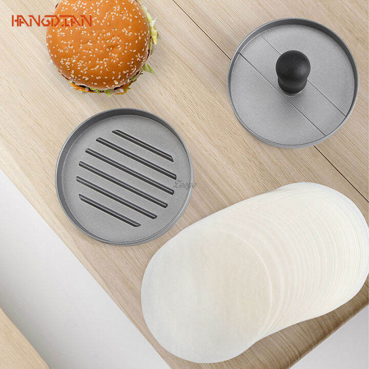 MENGNIแม่พิมพ์กดแฮมเบอร์เกอร์เคลือบด้วยมือไม่ติด,แม่พิมพ์กดเบอร์เกอร์ ...