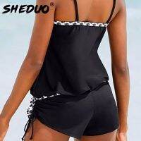 One-piece 2017 Swimwear New Conservative Bathing Suit Narrow Strap Dots Bordered Swimsuit Loose Style Black Push Up Women