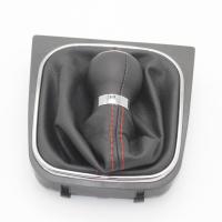 For VW Golf 5 V MK5 R32 GTI GTD 2004 2005 2006 2007 2008 2009 Car 5 Speed Car Stick Gear Shift Knob Leather Boot Red Line