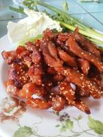 หมูแดดเดียว ผสมงาขาว หวานปกติ 1 กิโลกรัม