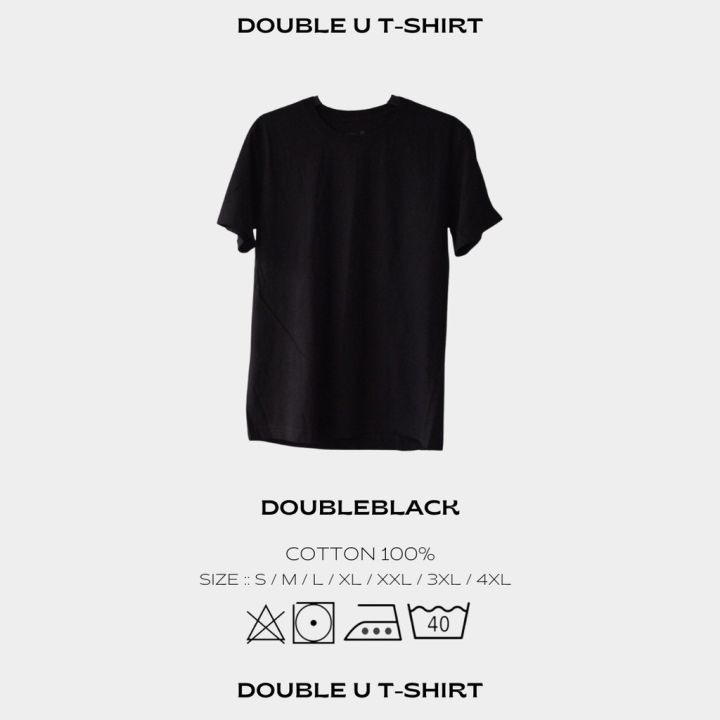 dsl001-เสื้อยืดผู้ชาย-คอกลม-คอวี-เสื้อยืดสีพื้น-double-black-สีดำ-เสื้อผู้ชายเท่ๆ-เสื้อผู้ชายวัยรุ่น