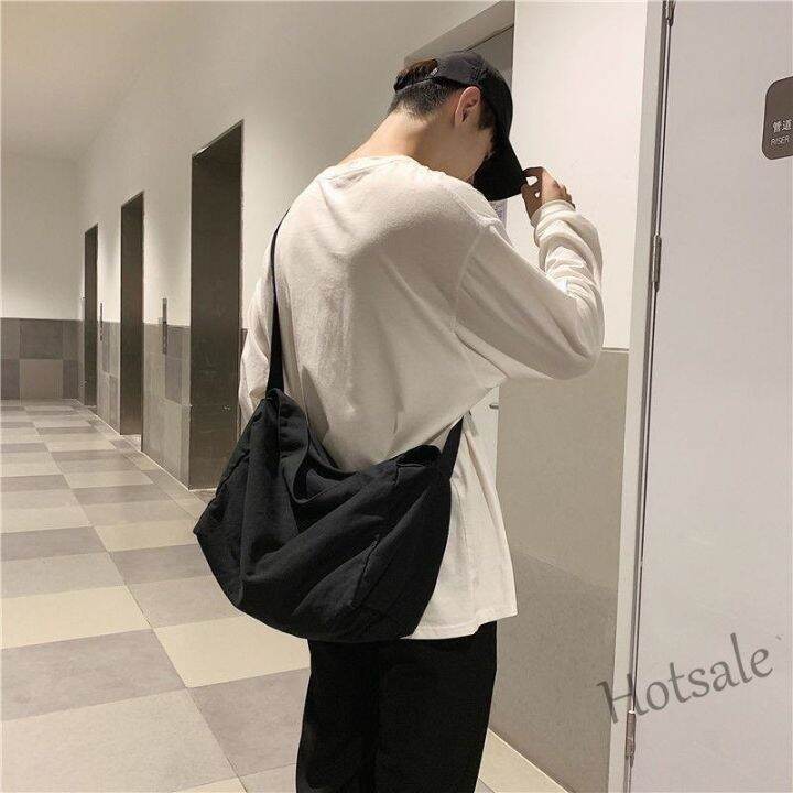 hot-sale-c16-korean-canvas-bag-large-capacity-crossbody-shoulder-bag-pure-color-simple-and-versatile-unisex-messenger-bag-handbag