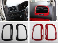 1ล็อต Pelekat Kereta ABS คาร์บอนไฟเบอร์ด้านหน้า Kedua-Dua Belah Penyaman Outlet Cover สำหรับ2009-2013 Volkswagen VW Golf 6 MK6