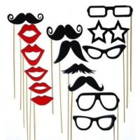 15Pcs Funny Glasses Black Mustache Pink Red Paper Mask Wedding Decor Supplies Bachelor Party Photo Booth Props Birthday Party TV Remote Controllers