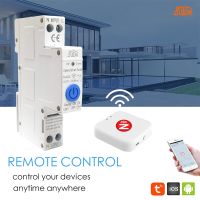 ZigBee Din Rail เบรกเกอร์สมาร์ทรีเลย์สวิตช์จับเวลาควบคุมระยะไกลโดยพร้อมเสียงสมาร์ทโฮม Alexa Google Home 1P