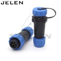 ✷✻❣ SP13 Waterproof Aviation Connector 5pin Docking power cable connector male and female IP68 5 pin LED wire connectors