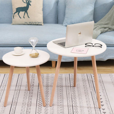 โต๊ะกาแฟนอร์ดิกที่เรียบง่ายทันสมัยโต๊ะกลมอพาร์ทเมนท์ขนาดเล็กห้องนอนระเบียงคู่สร้างสรรค์มินิโซฟาข้าง