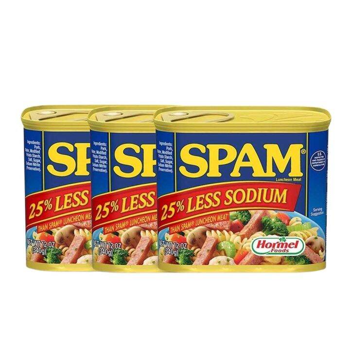 COD SPAM 3 Can Pack Less Sodium Luncheon Meat 340G Lazada PH