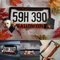 [YOMI Automotive Products] กรอบป้ายทะเบียนฮาโลวีน Michael Myers กรอบป้ายทะเบียนสยองขวัญ Bloody ที่กำหนดเองกรอบป้ายทะเบียนส่วนบุคคล Decor