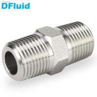 ♣◄✺ SS316 Male NPT BSP BSPT R Thread Hex Nipple 1/8 1/4 3/8 1/2 3/4 1 Pipe Fitting Connector 3000psig 20MPa Stainless Steel