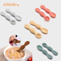 Silibaby Silicone Baby Spoon Baby Rice Paste Spoon Sticky Spoon Mother And Infant Feeding Spoon Sticky Spoon Baby Training Spoon Bowl Fork Spoon Sets