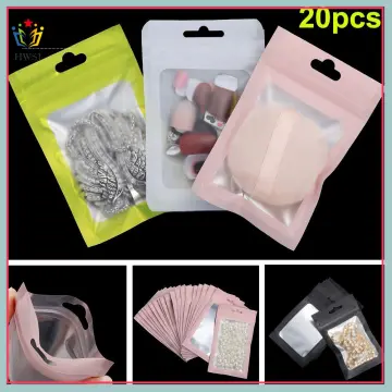 100 Pcs Transparent Self Adhesive Seal Plastic Storage Bag OPP Poly Pack  Bag With Hang Hole Retail Packaging Pouch 