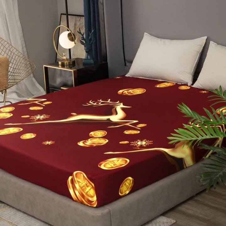 customized-photo-logo-elastic-bed-sheets-luxury-cartoon-anime-fitted-bed-sheet-queen-for-kids-baby-adults-mattress-cover-home