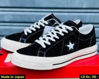 ?converse_one star black ox japan☑️่งานแท้100% พร้อมกล่อง ตรงรุ่น รองเท้าผ้าใบ รองเท้าทำงาน รองเท้าหนัง