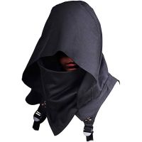 หมวกคอสเพลย์ Assassins Creed Mask ผ้าฝ้าย กันลม สีดํา สําหรับปาร์ตี้ฮาโลวีน คริสต์มาส QC7311417