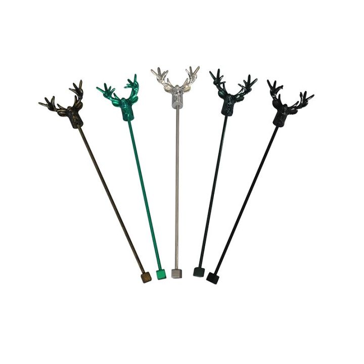 wowshine-free-shipping-2pcs-stag-head-stir-martini-picks-party-silver