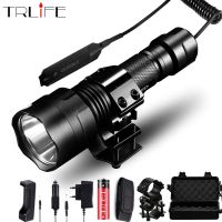 2023✹┋﹊ Hunting Flashlight 1 Mode Torch Lintern T6/L2 Tactical Flashlights 18650 Aluminum C8 Waterproof Lamp Gun Mount Waterproof Light