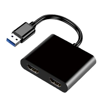 3ใน1 USB ฮับแท่นวางมือถือ5Gbps อะแดปเตอร์ USB 3.0เป็น Dual HDMI-Compatible Converter สำหรับโทรศัพท์ทีวีอะแดปเตอร์วิดีโอหลายพอร์ต