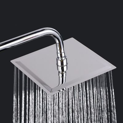 Portable Removable Shower Heads Stainless Steel Square Round Rainfall Shower Head High Pressure Handheld Bathroom Accessories Showerheads