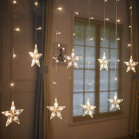 Star Curtain Lamp 220V Led String Lights Garland Indoor New Year Christmas Decoration Fairy Light Wedding Party Holiday Decor