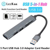 Lcckaa USB ความเร็วสูงอะแดปเตอร์ฮับ USB ตัวแยกสัญญาณหลายพอร์ต3.0การ์ดรีดเดอร์ฮับพร้อมพอร์ตการ์ดความจำพอร์ตสำหรับ Macbook โปรพีซีอุปกรณ์เสริมฮับ