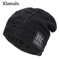 【KFAS Clothing Store】 Xlamulu Skullies Beanies หมวกฤดูหนาวสำหรับผู้ชายถักหมวกผู้หญิง Gorras ถุงอบอุ่นนุ่มคอไหมพรมชาย Bonnet หมวกหมวกหมวก