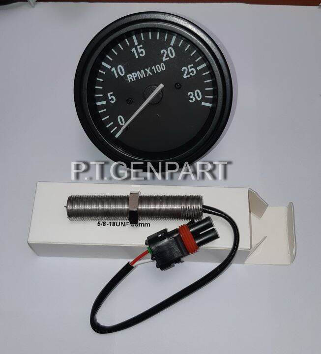 เกจวัดรอบ เครื่องปั่นไฟ พร้อมชุดหัววัดรอบ เครื่องยนต์ Tachometer