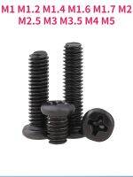 M1 M1.2 M1.4 M1.6 M1.7 M2 M2.5 M3 M3.5 M4 M5 Round Head Cross Screw Black Nails Screws  Fasteners