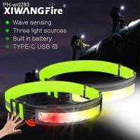 Built-in Battery COB Sensor Headlamp Camping Fishing Powerful USB Rechargeable LED Headlight Waterproof Head Torch Head Lantern