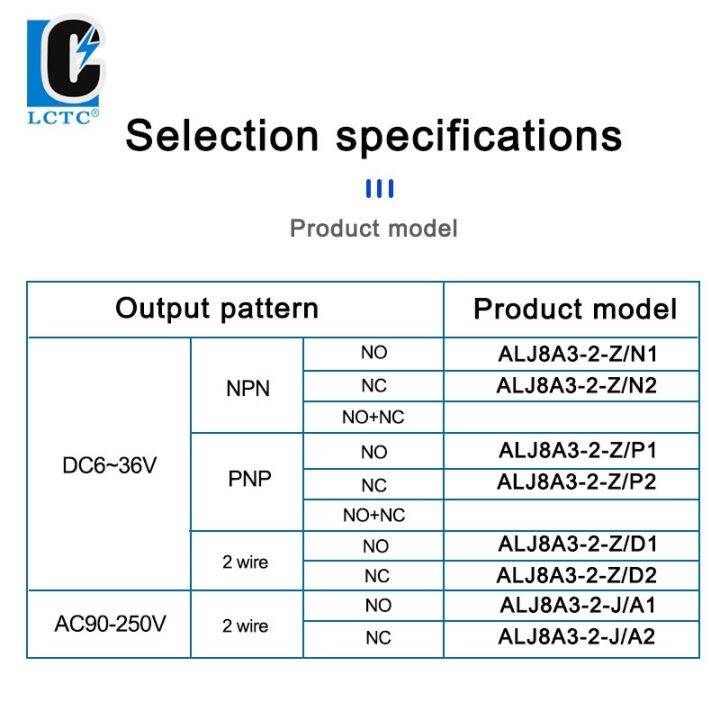 proximity-switch-with-8-inductive-metal-alj8a3-2-z-a1-a2-d1-d2-p1-p2-n1-n2