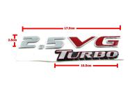 แผ่นป้าย ป้ายโลโก้ มิตซูบิชิไททัน 2.5 VG Turbo ซิลิโครนแบบนิ่ม งอได้ สีโครเมี่ยม/แดง/ดำ ขนาด 17.5X2.5 cm ติดตั้งด้วยเทปกาวสองหน้าด้านหลัง **สินค้าดี จัดส่งเร้ว**