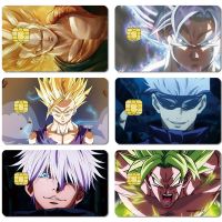 Anime Dragon Ball Goku Jujutsu Kaisen Gojo Satoru Bank Credit Cards Bus Pass Stickers Waterproof Stickers Collection Toys Gifts