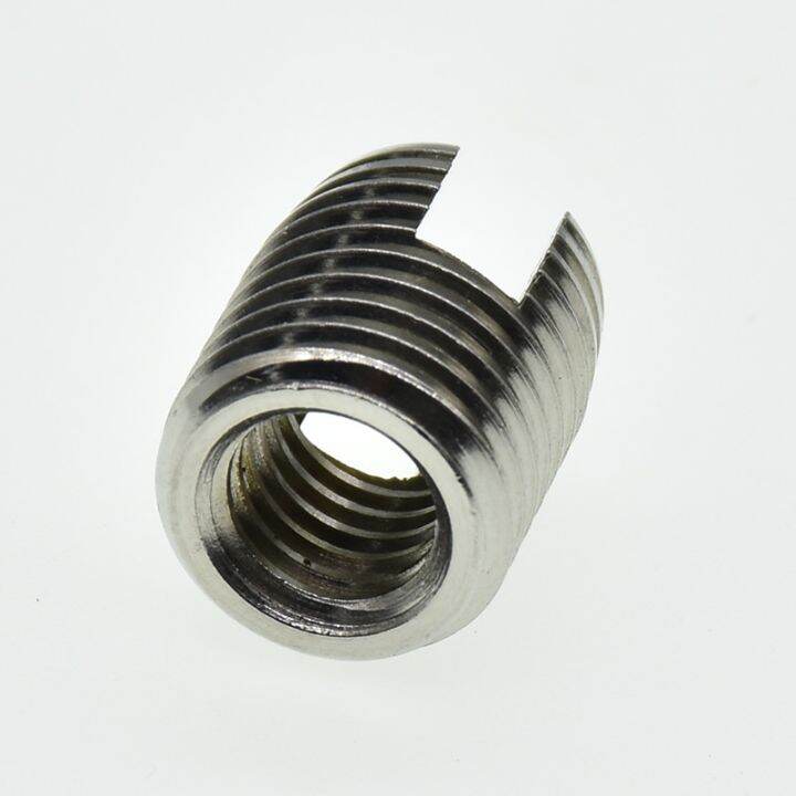 m2-m2-5-m3-m4-m5-m6-m8-m10-m12-stainless-steel-threaded-inserts-metal-thread-repair-insert-self-tapping-slotted-screw-threaded-replacement-parts