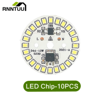 10ชิ้นล็อตชิป LED สำหรับหลอดไฟ3W 5W 7W 9W 12W 15W SMD 2835รอบลูกปัด AC 220V หลอดไฟชิปแสง Spotlight *