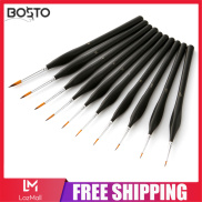 BOSTO Detail Paint Brushes Set 10pcs Professional Miniature Fine Artist