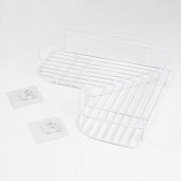 12PCS Black Shampoo Storage Rack Holder Kitchen Seasoning Rack Punch Corner Frame Shower Shelf Robe Hook Bathroom Accessories