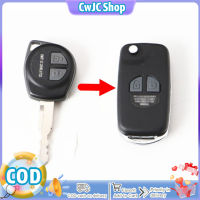 CwJC Shop ที่เก็บกุญแจรีโมทพับได้สำหรับ SUZUKI JIMNY SX4 Swift 2ปุ่มพับได้พร้อมแป้นปุ่มกด