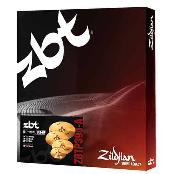 zildjian-zbt-5-pro-set-แฉ-ฉาบกลองชุด-แบบเซ็ต-ไฮแฮท-14-crash-16-ride-18-ride-20-แถมฟรีไม้กลอง-zildjian-5a