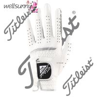 Wellsunny Titleist หนังแกะถุงมือกอล์ฟ,ถุงมือกีฬาถุงมือกอล์ฟของผู้ชายกันลื่น