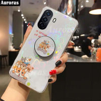 2023ใหม่เคสโทรศัพท์สำหรับ Huawei Nova ที่ถือรูปการ์ตูน Y71พร้อมเคสซิลิโคนนิ่มขนสัตว์สีป้องกันรอบด้านสำหรับ Huawei Nova Y71ฝาหลัง Y70