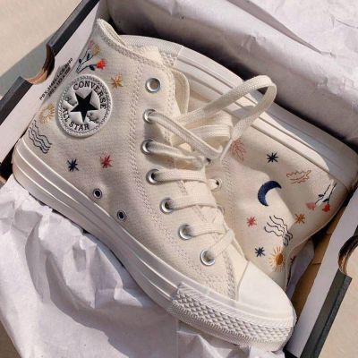 2024 CHUCK TAYLOR ALL STAR EMBROIDERED 1970s CLASSIC ORIGINAL CANVAS SHOES SHOES LACE STUDENT UNIQUE