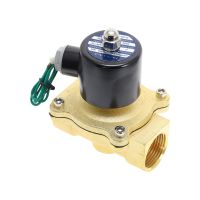 Electric 2W Solenoid Valve Brass Pneumatic Valve Normally Closed for Water / Oil / Gas 1/8 1/4 1/2 2W025 2 2W200 2W50