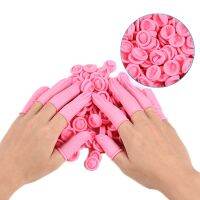 20/50PCS Disposable Gloves Pink Latex Rubber Finger Cots Anti-static Fingertips Protector Gloves for Cleaning Adhesives Tape