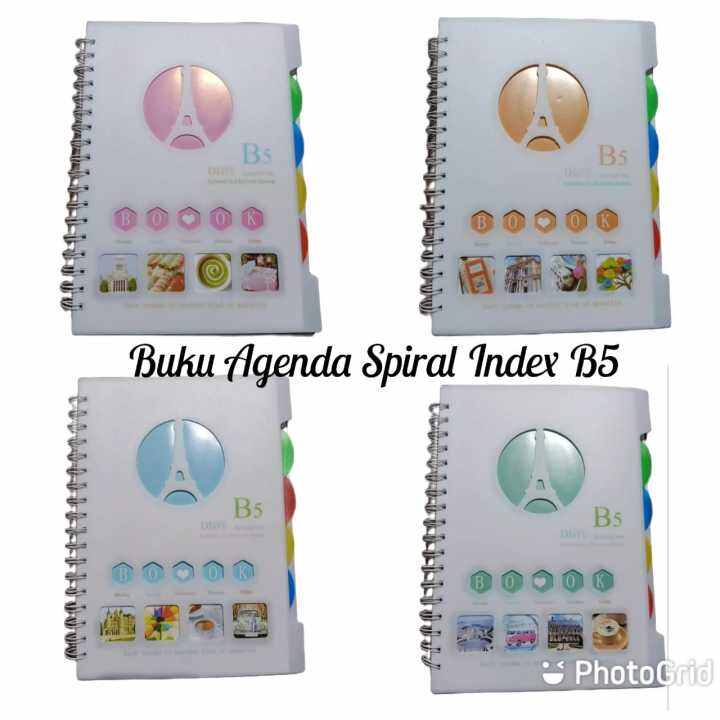 DE ROYALE - BUKU DIARY / AGENDA SPIRAL HARD COVER UKURAN B5 DENGAN ...