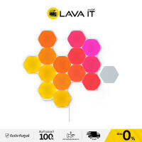 Nanoleaf NL42-6002HX-15PK Shapes Hexagons (Starter Kit 15 Panels) แผงไฟแต่งห้องรูปหกเหลี่ยม (รับประกันสินค้า 2 ปี) By Lava IT