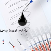 6pcs Set For Metal Long Head Markers Woodworking Decoration Multi-purpose Deep Hole Marker Pens Red/Black/Blue/Green/White Ink