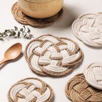 【CW】 Cotton And Hand Woven Coaster Table Insulation Casserole Cup Temperature Resistant Rope