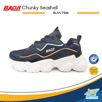 Baoji รองเท้าวิ่ง รองเท้าผ้าใบ รองเท้าแฟชั่น สำหรับผู้หญิง บาโอจิ W Chunky Seashell BJW799 BK (1520)