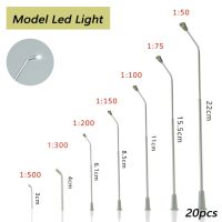 ไฟแบบจำลองย่อขนาด1/50-500 LED ไฟถนนชุดรูปแบบรถไฟภูมิสถาปัตยกรรม3V โคมไฟเหล็กโลหะ