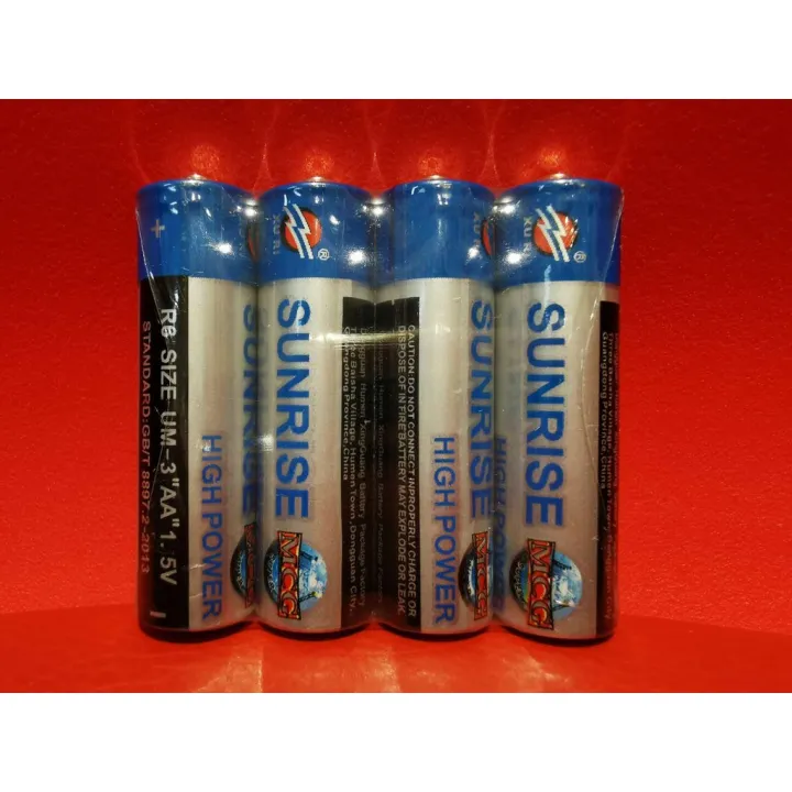 4 in 1 SUNRISE Standard AA Double A Batteries for Battery Operated Toys